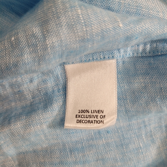 Cremieux 38 Linen Shirt Men’s Large Short Sleeve B - Picture 6 of 8